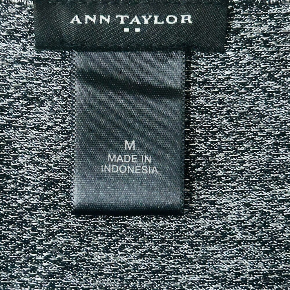 Ann Taylor Dress Womens Size M Heathered Gray Side Knot Ruched Sheath Knee - Picture 4 of 6